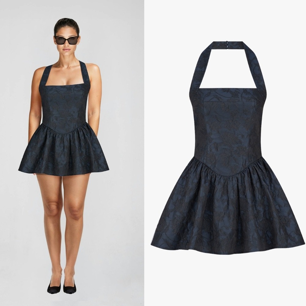 NWT Atoir Winnie Halter Dress in Navy Blue - Size US 6 / AU 10 - Picture 1 of 6